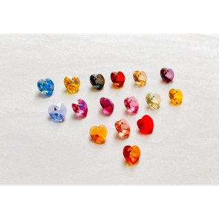 5 viên pha lê trái tim Swarovski 10mm (chọn màu)