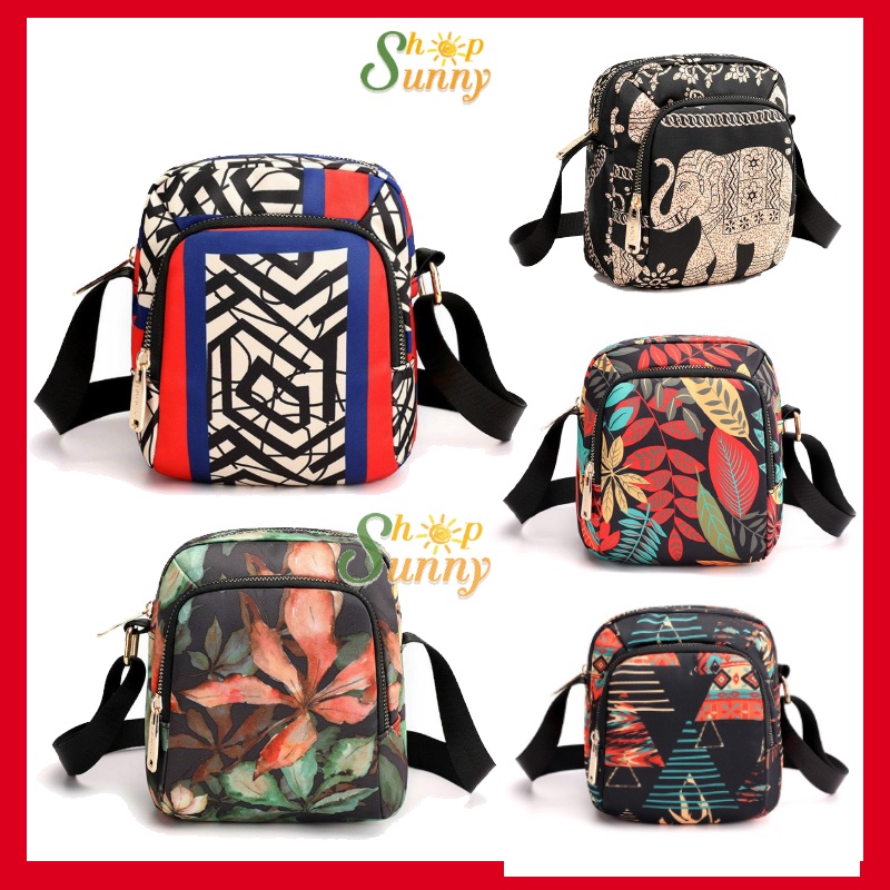 Túi xách nữ, đeo chéo mini họa tiết đẹp đi chơi du lịch thời trang.phong cách Hàn Quốc- Túi để điện thoại-Sun