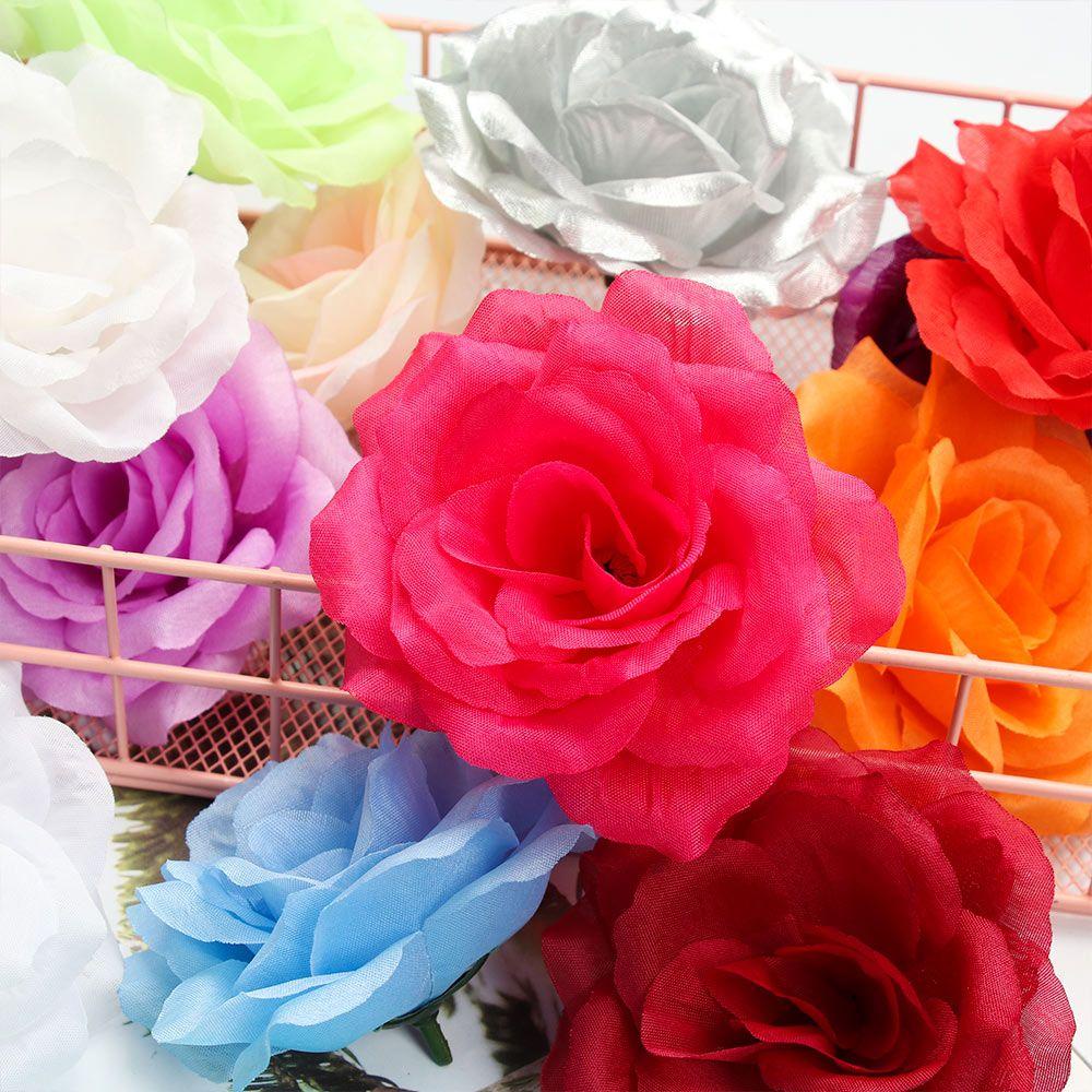 KUNHEV Set 5 Bông Hoa Hồng 3D 10cm Trang Trí Thủ Công