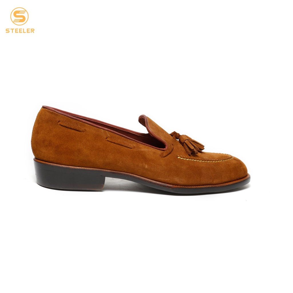 Giày Lười Cổ Thấp Nam Loafer Da Lộn Màu Tobacco Phong Cách Lịch Lãm - Thương Hiệu Alain Shoemaker