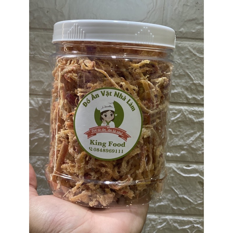 Khô mực một nắng hấp nước dừa xé sợi loại ngon, hũ pet 200g | KingFood - Thế Giới Đồ Ăn Vặt - Đồ Ăn Vặt Hà Nội