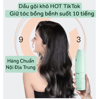 Dầu Gội Khô Thuần Chay Hot TikTok - Xịt Khô Tóc, Chống Bết Tóc, Làm Sạch Nhanh Suốt 10 Tiếng
