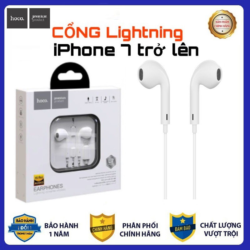 Tai Nghe Iphone Lightning💝Âm Thanh Hay💝Tai Nghe HOCO L7 PLUS cho Iphone 7,8,X,XS,11,11PRO…