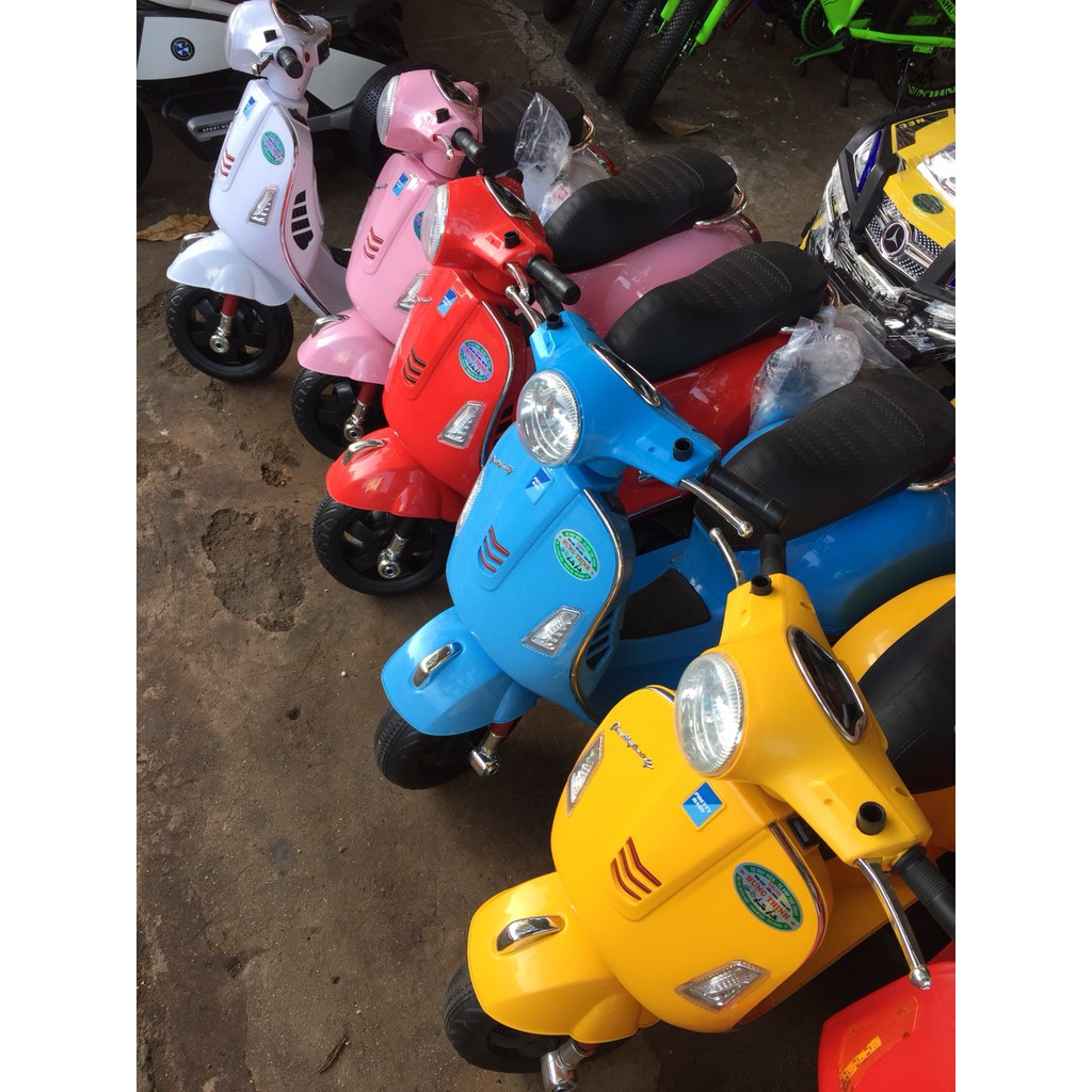 XE ĐIỆN VESPA TRẺ EM 12V [SỈ INBOX]