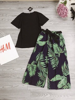 Bộ quần hoa ống sớ