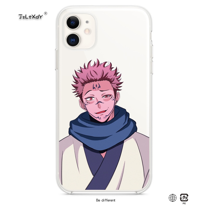 Ốp điện thoại silicon dẻo họa tiết hoạt hình Jujutsu Kaisen for iphone 13 pro max/12 pro max/11 pro max/se 2020/5/5s/se/6/6s/7/8 plus/mini tpu silicona transparente soft cover
