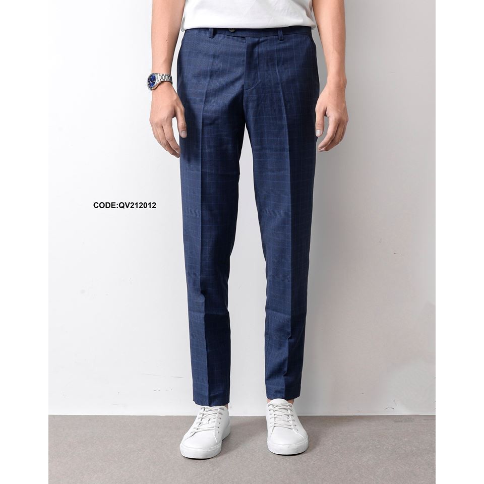 Quần tây Caro Navy SLIMFIT đẹpcháyhàng ae ạ  co giãn nhẹ  1 chiếc quần âu nam chất đẹp lẫn dáng đẹp