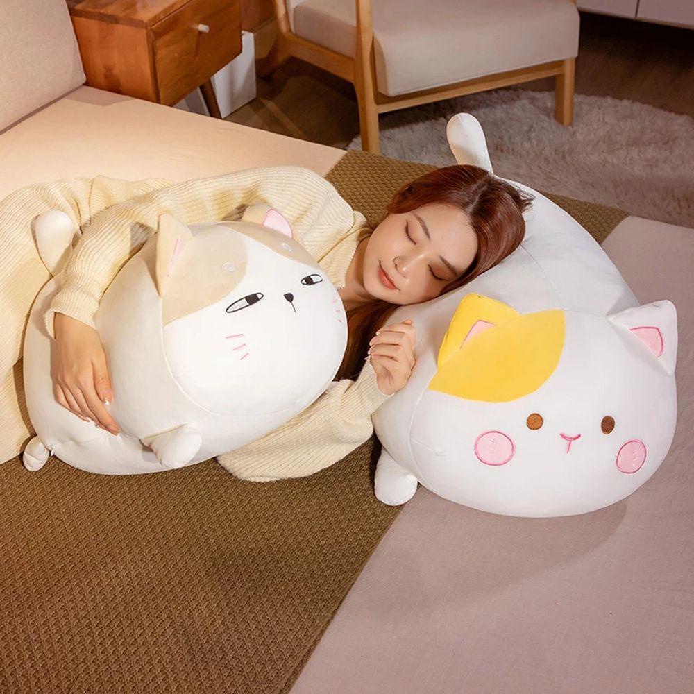 Gối Ôm Nhồi Bông Hình Mèo Hoạt Hình Đáng Yêu