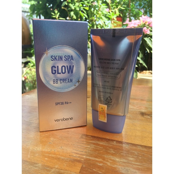 Kem nền siêu mịn, lâu trôi kiềm dầu Verobene Skin Spa Glow BB Cream SPF36/PA++ Hàn quốc 40ml/ Tuýp