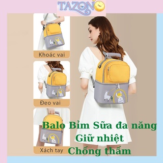 Balo bỉm sữa cho mẹ và bé, balo giữ nhiệt bảo quản sữa mẹ đựng đồ đa năng chống thấm