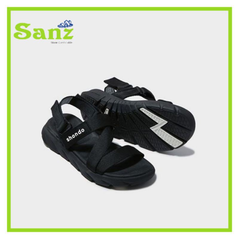♘✤Giày Sandal Shondo Shat F6 Sport màu full đen Chính Hãng 100%