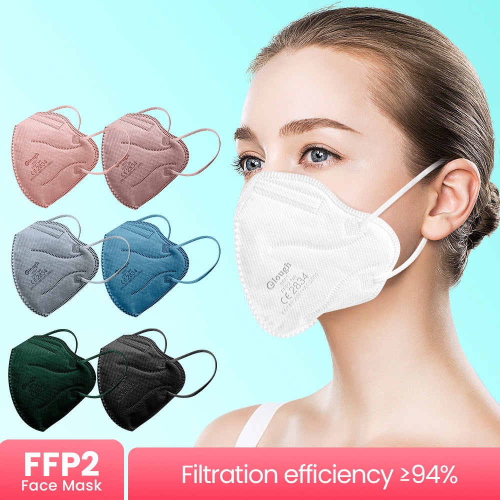 Set 10 Khẩu Trang Chăm Sóc Da Mặt 5 Lớp KN95 FFP2 Cho Người Lớn
