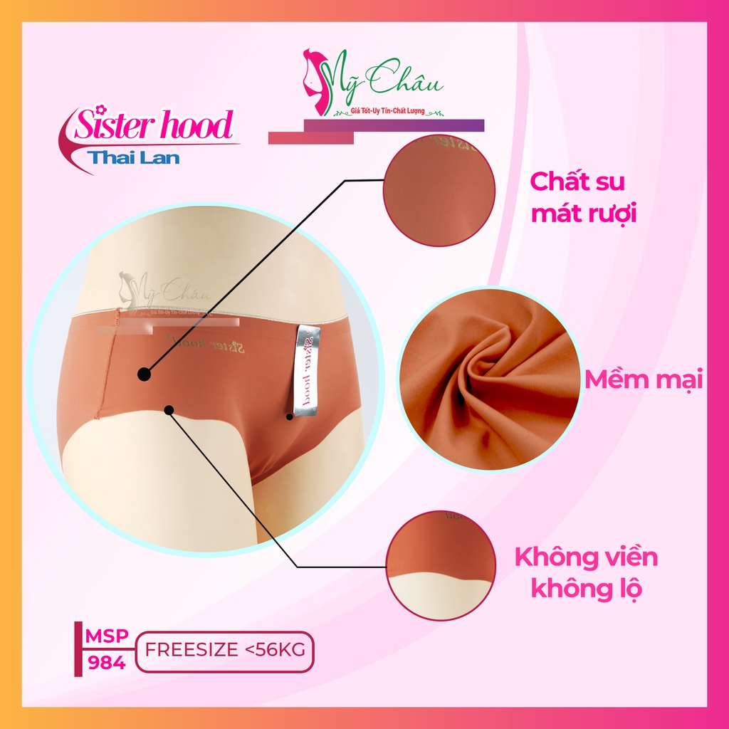 Quần lót nữ đúc su không đường may cao cấp, chíp su đúc Thái Lan không viền, sisterhood 984, mỹ châu | BigBuy360 - bigbuy360.vn