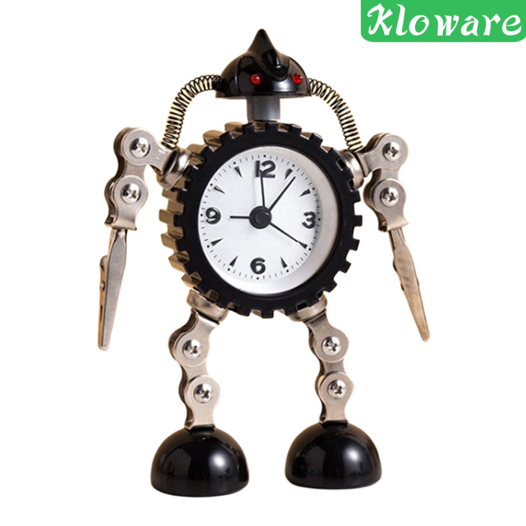 [Kloware] Đồng Hồ Báo Thức Để Bàn Không Gây Tiếng Ồn Hình Robot
