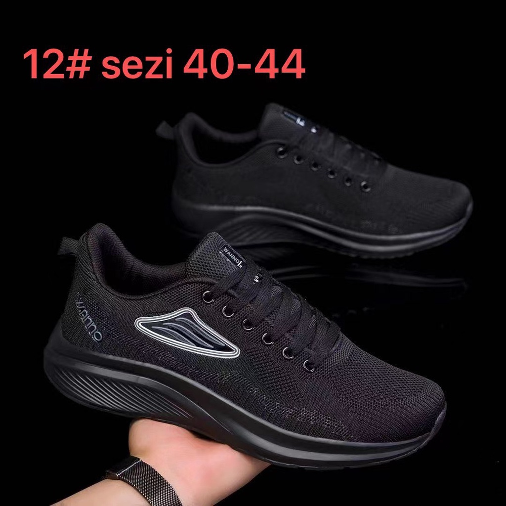 Giày thể thao sneaker nam hàng chât lương cao bảo hàng 1 năm đế nhẹ chống trơn đế đen logo màu cam(WN012LGC)