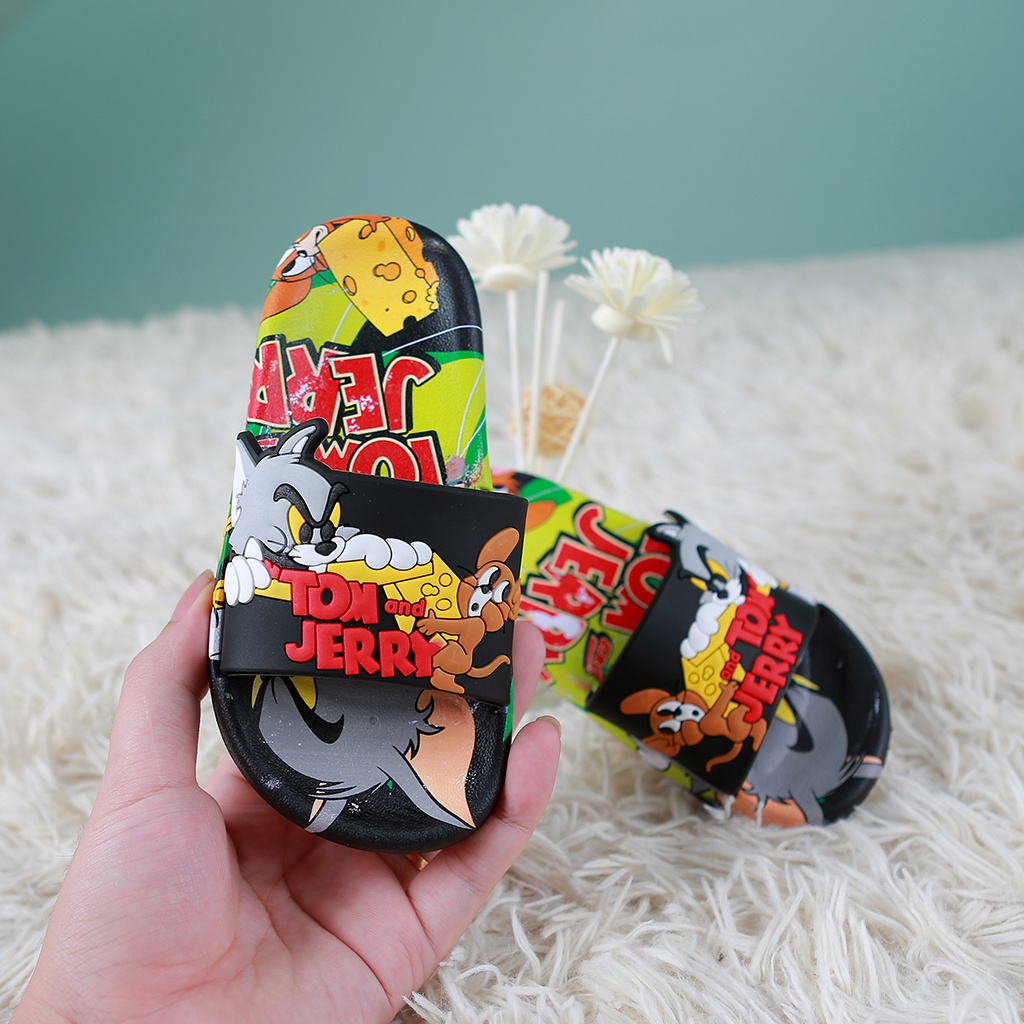 Dép Quai Ngang Bé Trai Hình Tom And Jery Đủ Size