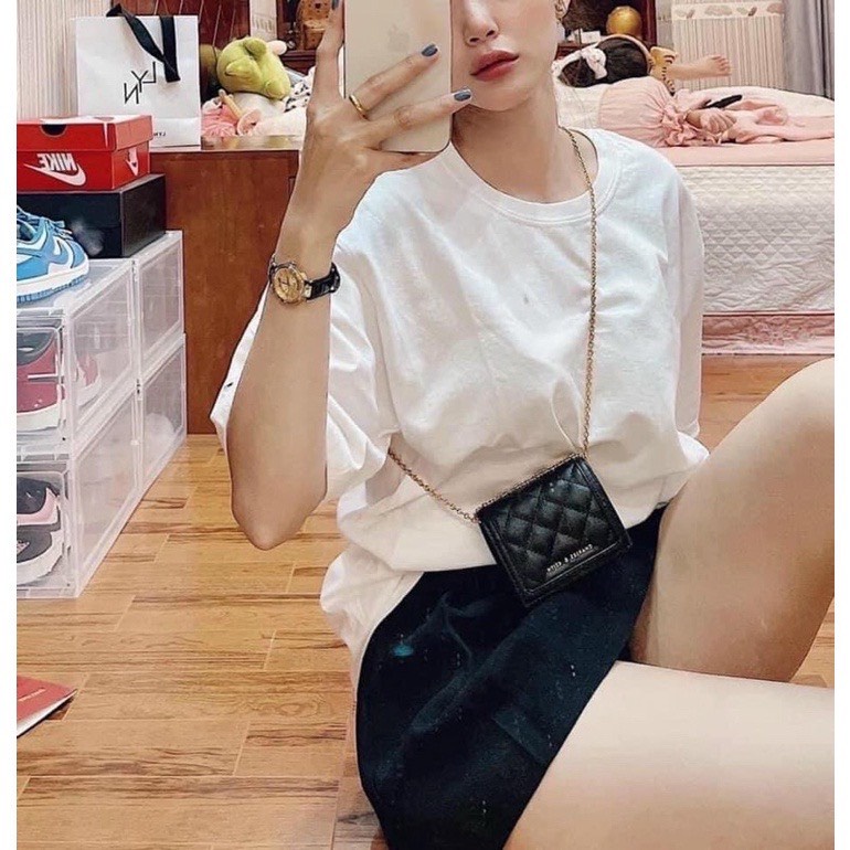 Túi ví ck mini nữ đẹp kèm dây đeo chéo size 12 logo kim loại thời trang giá rẻ  DC0305