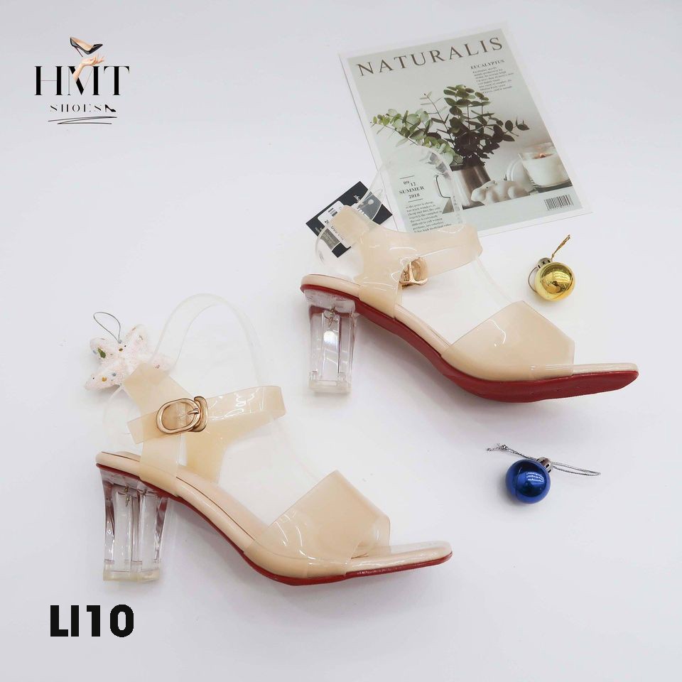 Sandal cao gót quai màu trong HMTShoes LI10