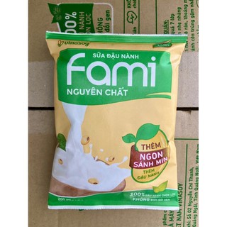 Sữa Đậu Nành Fami bịch nguyên chất 200ml có đường