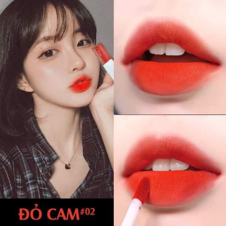 Son Kem Lì Không Chì Mia Lipstick Đỏ Cam 02 - Kèm phiếu bảo hành