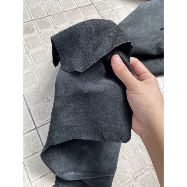 Da ruột heo đen và nâu lót ví