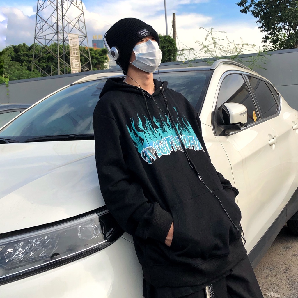 Áo Hoodie Dáng Rộng In Họa Tiết Thời Trang Dễ Phối Đồ