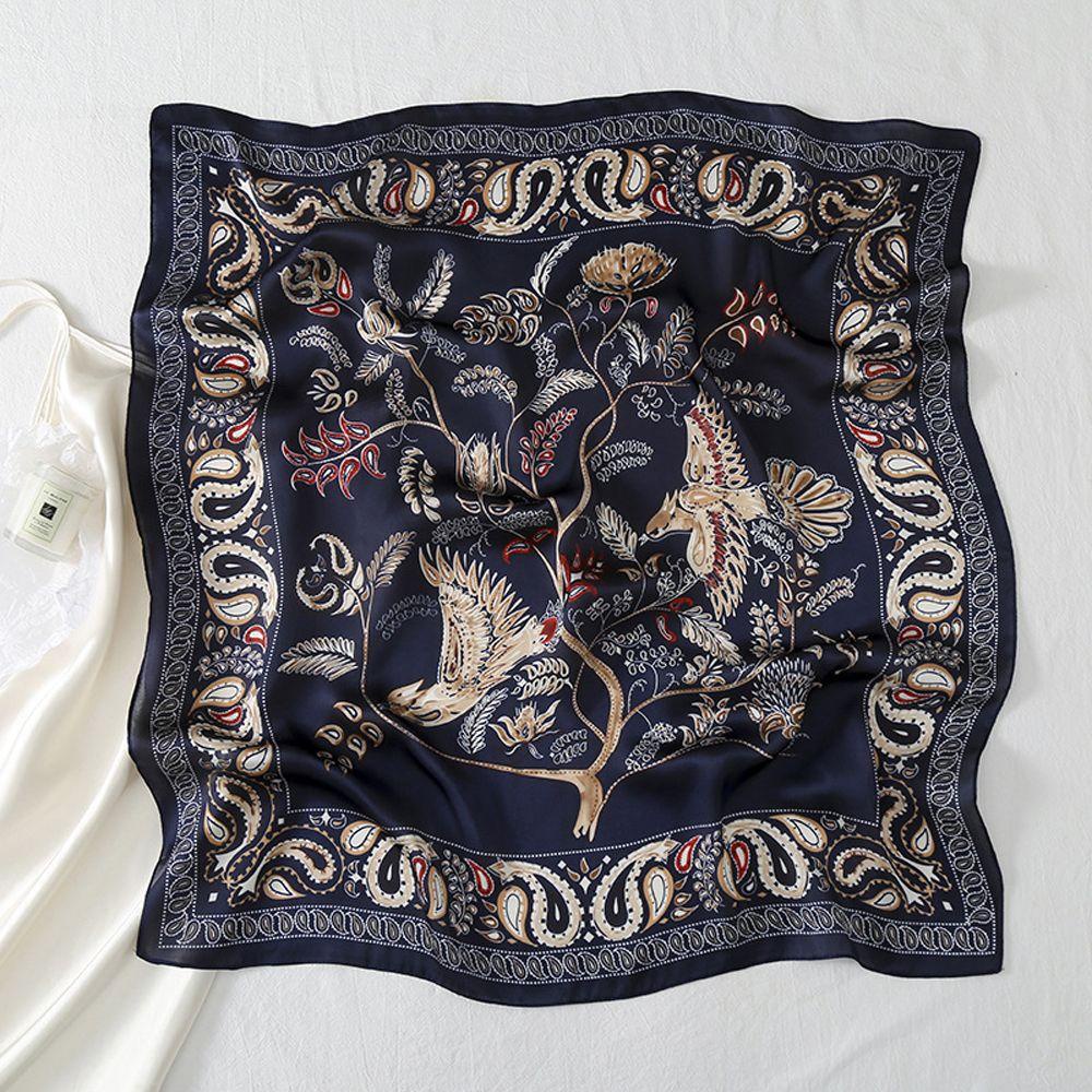 Dây Cột Tóc VANES1 Màu Trơn In Họa Tiết Hoa Và Chim Đa Năng Cho Nữ