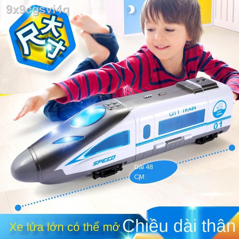 ◄⊙☏Đồ chơi trẻ em đường sắt tốc độ cao cậu bé bé quá khổ bản nhạc theo quán tính đồ chơi ô tô xe lửa mô hình hài hòa