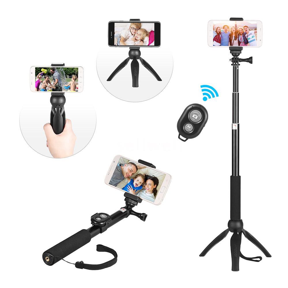 Andoer Phone Live Show Kit Including Mini Tabletop Tripod Selfie Stick Phone Holder Remote Controller for Smartphone for