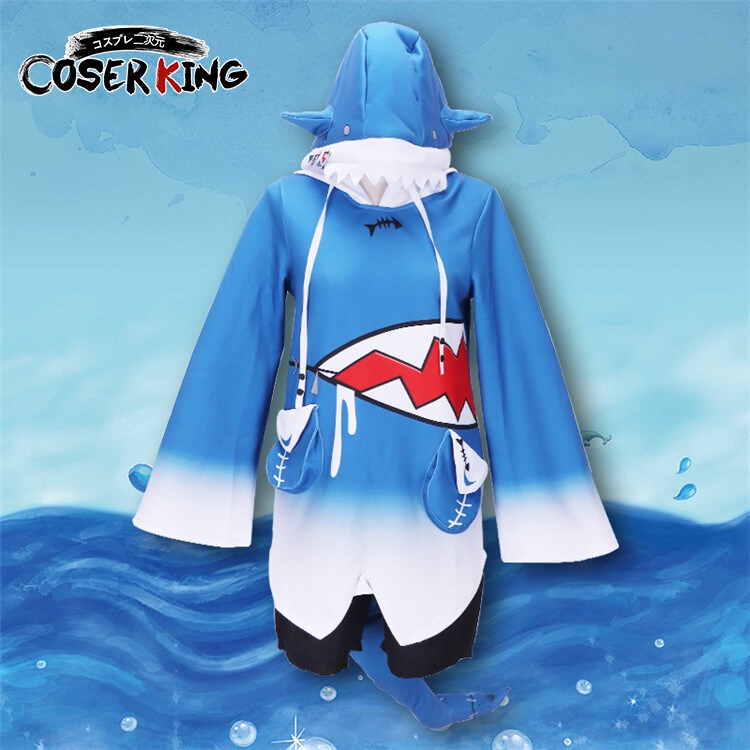 Hololive Gawr Gura Vtuber Cosplay Costume Phim hoạt hình Anime Cosplay Trang phục Dress Woman