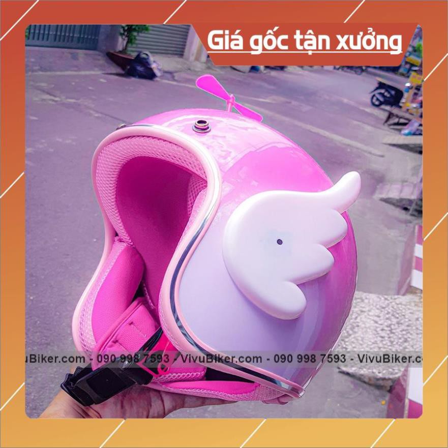 [Giống ảnh] [GIÁ KHO] Cánh Thiên Thần - Cánh Cupid gắn nón bảo hiểm 3/4 siêu cute