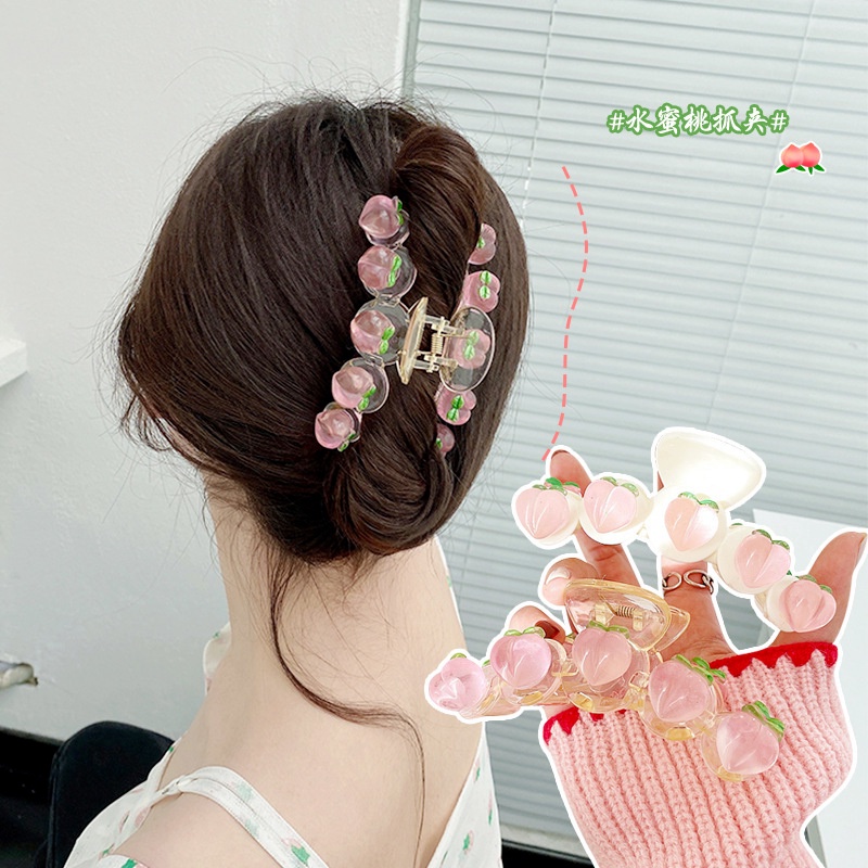 Kẹp Tóc Hình Hoa Hồng/Gấu/Cá Mập Bằng Acrylic Thời Trang Hàn Quốc Mới Nhất