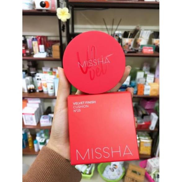 Phấn nước Missha Velvet Finish Cushion vỏ Đỏ siêu sang chảnh | BigBuy360 - bigbuy360.vn