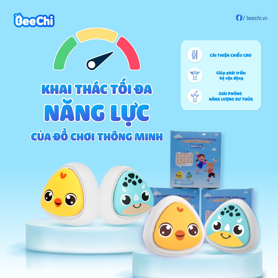 Bộ chạm nhảy tăng chiều cao beechi giọng nói tự động đếm tiếng việt cảm - ảnh sản phẩm 1