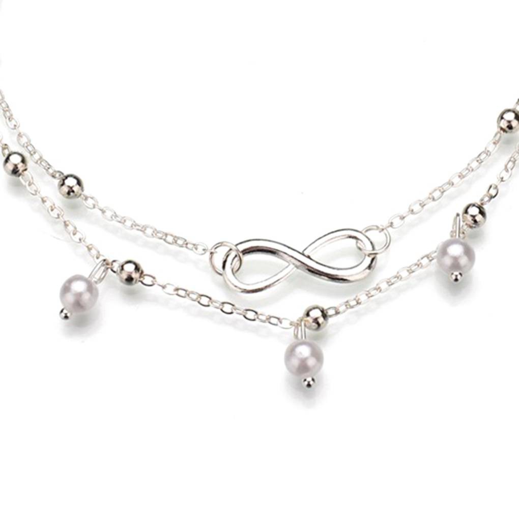 Chuỗi ngọc trai bạc đeo chân cho nữ | BigBuy360 - bigbuy360.vn