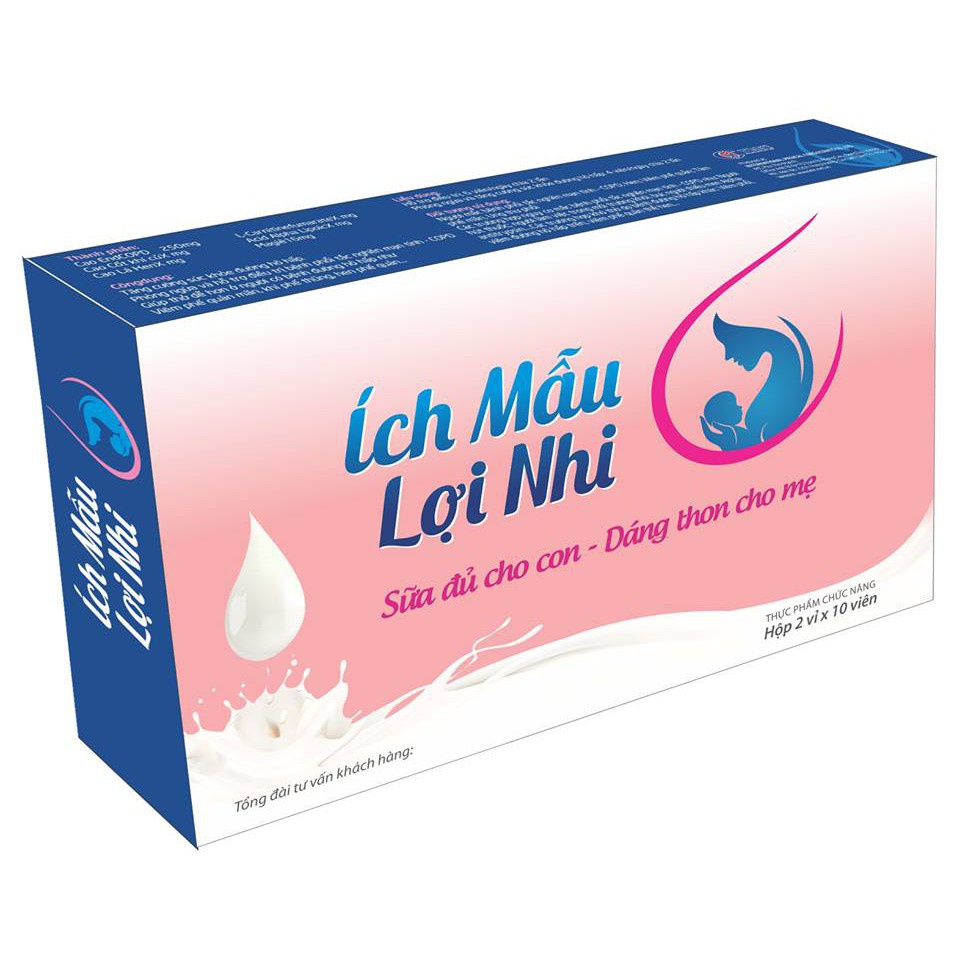 Ích mẫu lợi nhi - Viên uống tăng lượng tiết sữa &amp; chất lượng sữa mẹ, tăng cường sức khỏe cho phụ nữ sau sinh