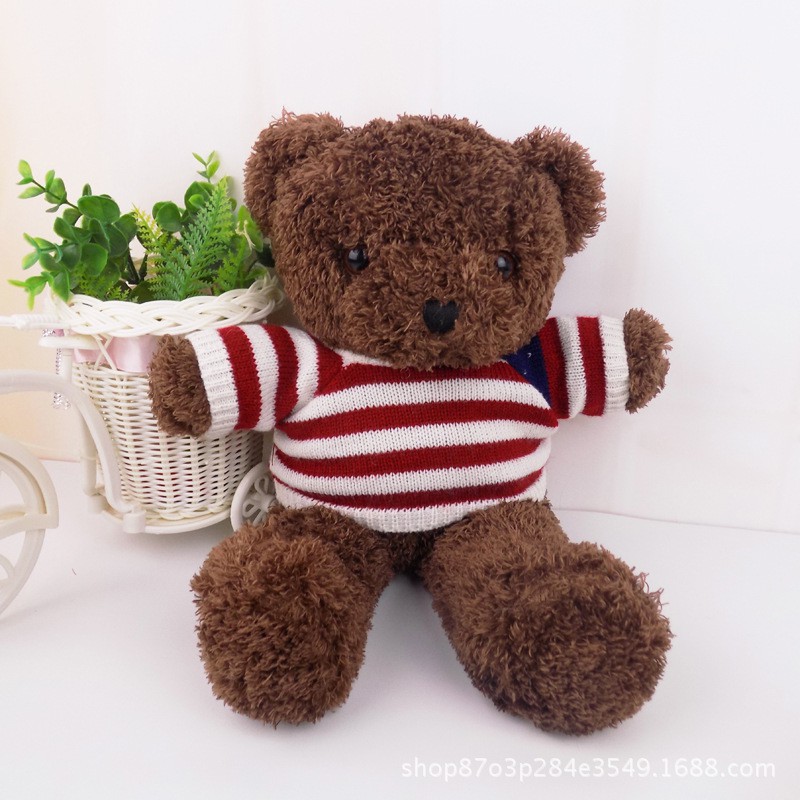 Gấu Teddy Nhồi Bông Mặc Áo Sweater Dễ Thương Cho Bé