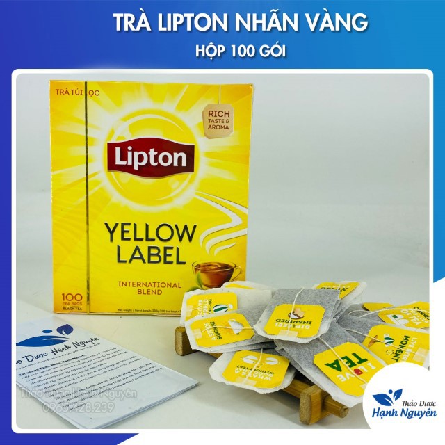 Trà Lipton Nhãn Vàng (Hộp 100 gói)