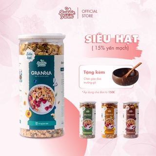 Granola siêu hạt [15% yến mạch] & Quả Bunnie 50g, Ngũ cốc giảm cân thêm Macca, Óc chó đỏ, Dâu tây mix 4 vị