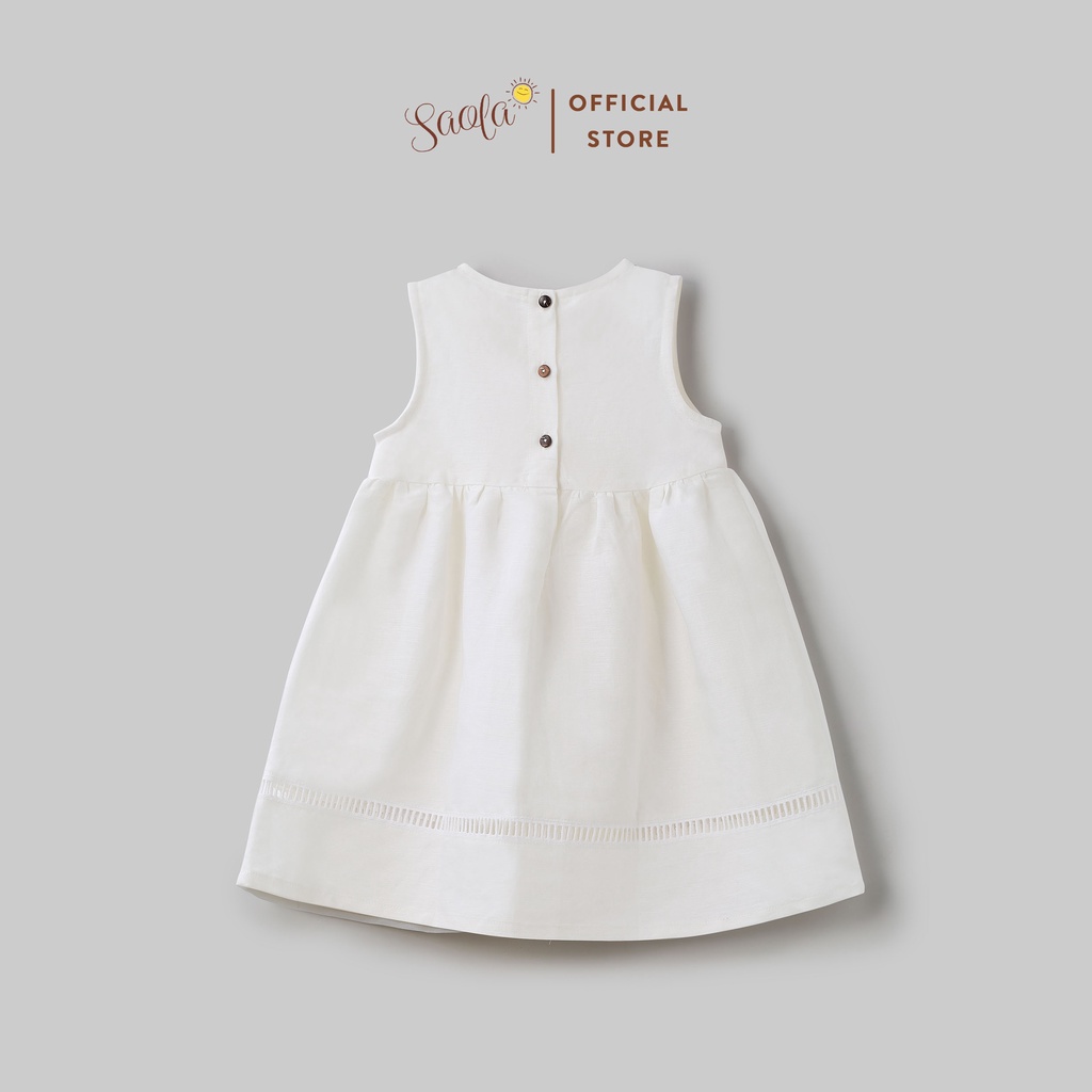 Váy Cho Bé Gái SAOLA KIDS Công Chúa Trắng Elsa Xinh Đẹp Gracie Dress Cho Trẻ Em 1,2,3,4,5,6 tuổi - DRL013