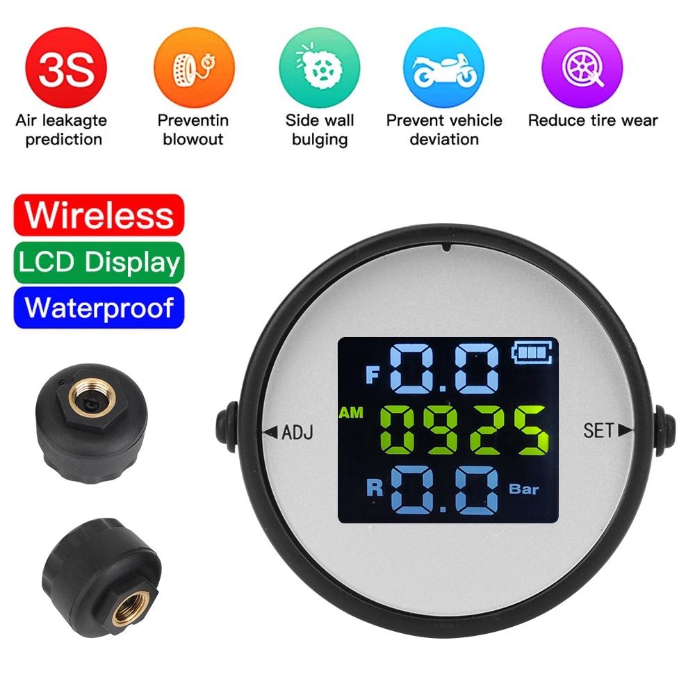 Hệ thống giám sát áp suất lốp xe không dây màn hình LCD với cảm biến ngoài USB