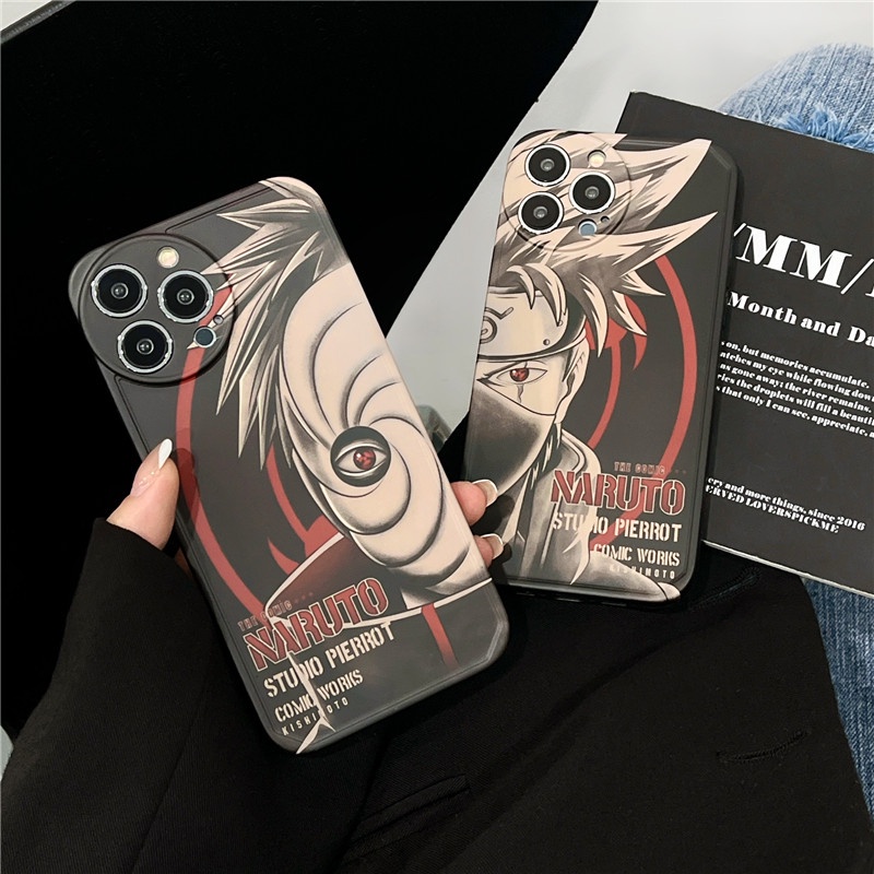 Ốp Điện Thoại Mềm Họa Tiết Hoạt Hình naruto Hatake Kakashi Uchiha Obito IMD Cho IPhone14 Plus Pro Max 13 12 11 MAX X / XS XR XSMAX