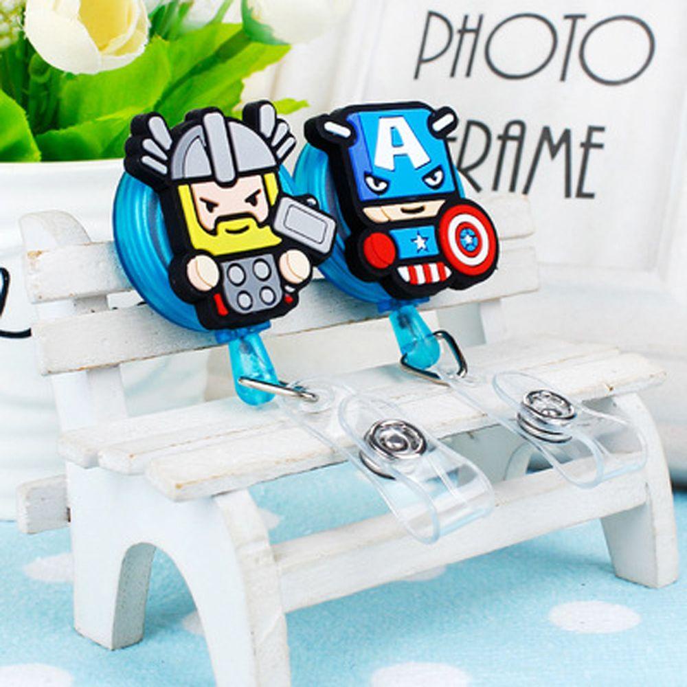 Kẹp Giữ Thẻ ID/Thẻ Tên Bằng Silicon Hình Iron Man Dễ Thương Có Thể Thu Gọn Cho Y Tá Bác Sĩ