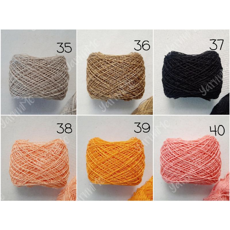 (23-34) Sợi cotton bóng Thái, cỡ 0.8mm, đan móc áo mùa hè