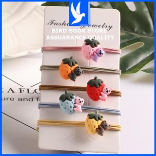 Dây thun buộc tóc cột tóc gấu ôm dâu tây 💕𝑭𝒓𝒆𝒆𝒔𝒉𝒊𝒑💕 Birdbook