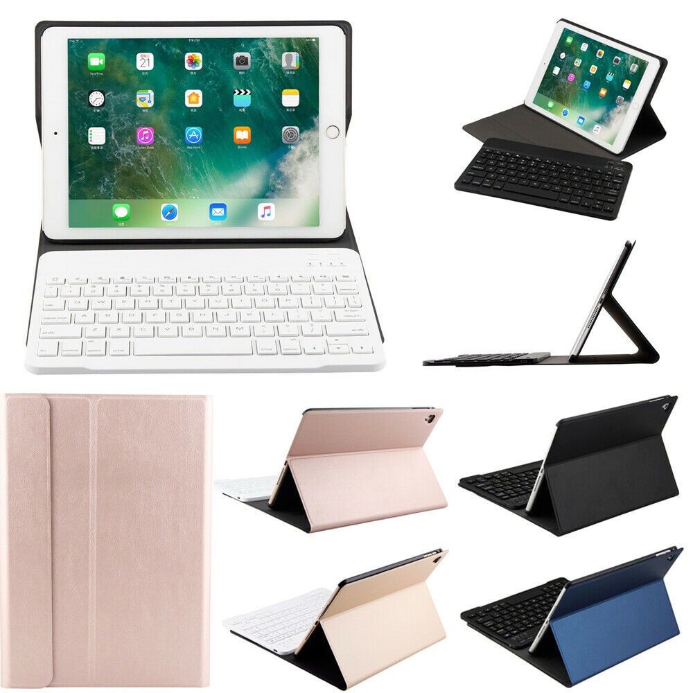 For iPad Air 1 2 6th 5th 9.7 Inch 2017 2018 Smart Bluetooth Keyboard + Stand Case Cover