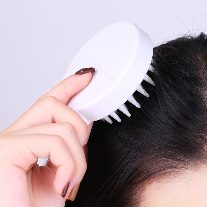 Lược gội đầu silicon Muji, hàng xuất Nhật massage đầu, làm sạch da đầu, kích thích mọc tóc