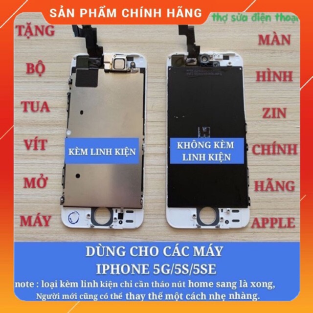 màn hình iphone 5,5s,se zin chính hãng phản quang đẹp