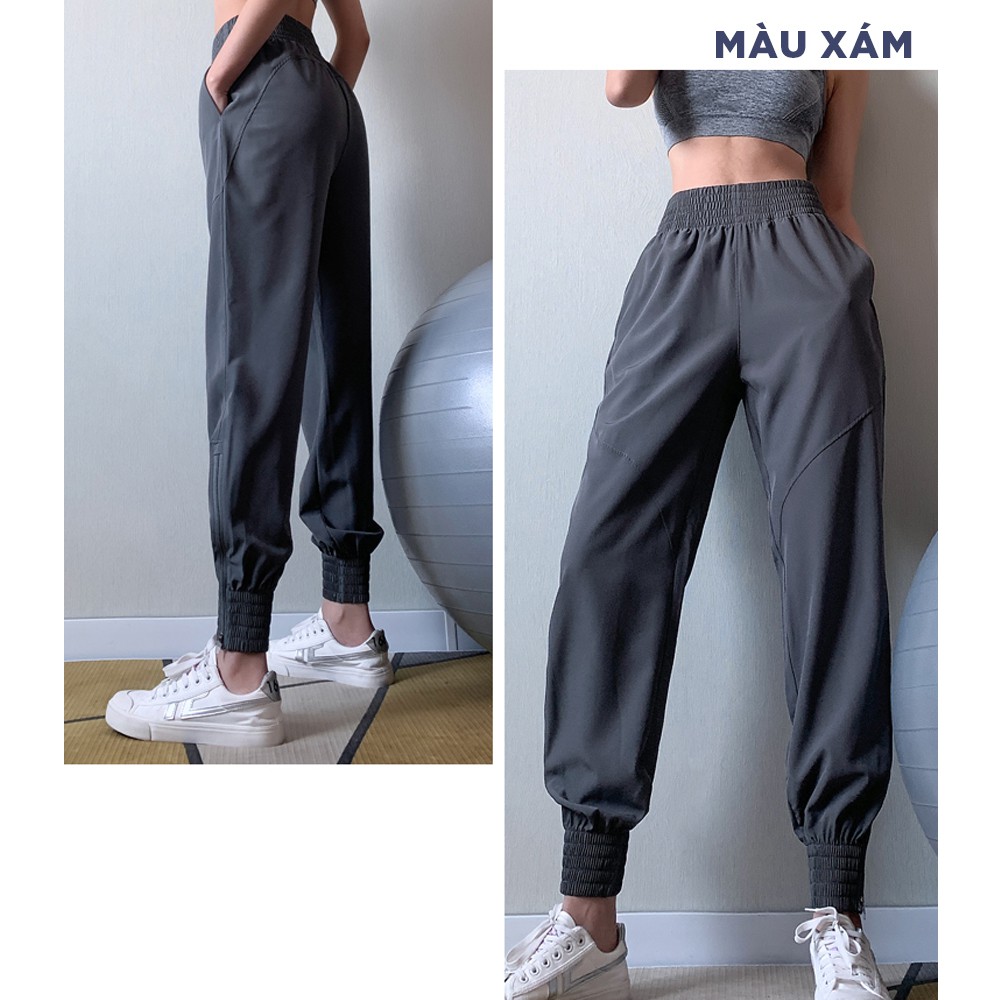 Quần jogger bo khóa ống CỰC LẠ, chất liệu siêu nhẹ cực tốt, thoải mái, phù hợp với tập gym, nhảy zumba, yoga đều xinh