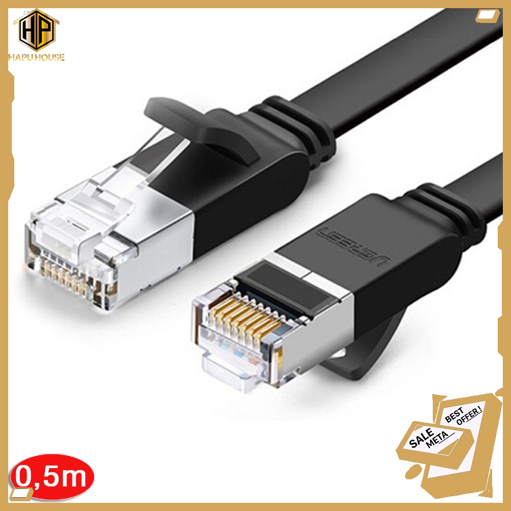 Dây mạng Cat6 dẹt Ugreen 50183 dài 0,5m chính hãng - Hapuhouse